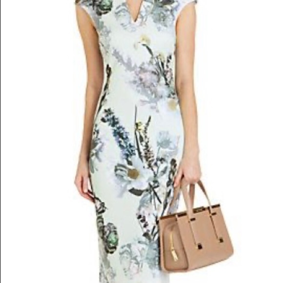TED BAKER Torchlit Floral Midi Dress - Picture 16 of 17